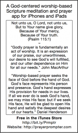 A God-centered, worship-based prayer app!