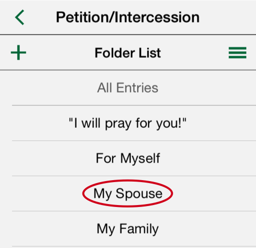 Folder List-My Spouse