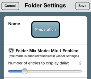 Folder Setting - Number daily